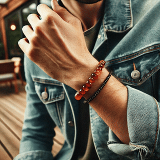 Bracelet Ambre Homme cognac Ambracelet