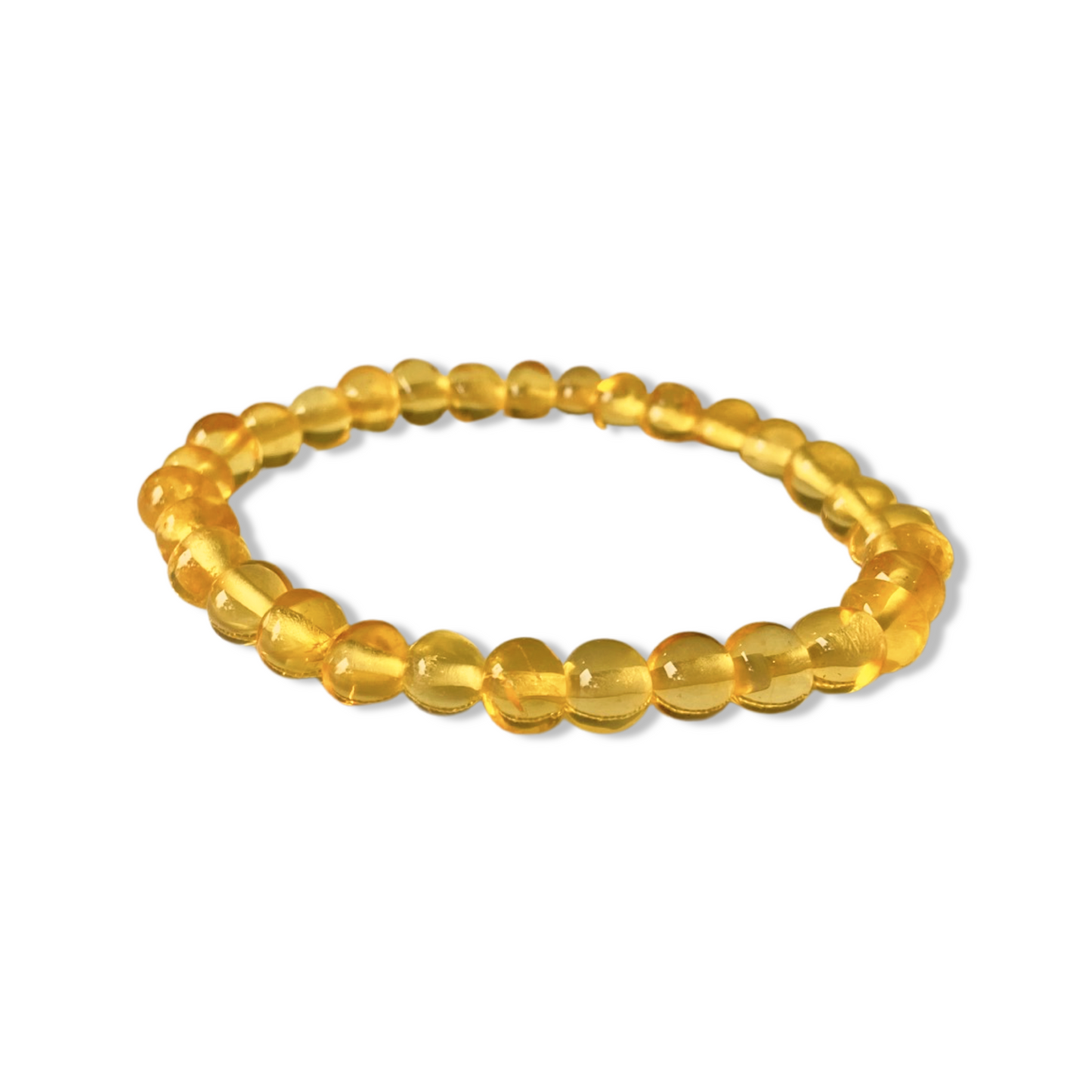 Bracelet Femme en Ambre perles baroques Citron 7/8mm - Ambracelet