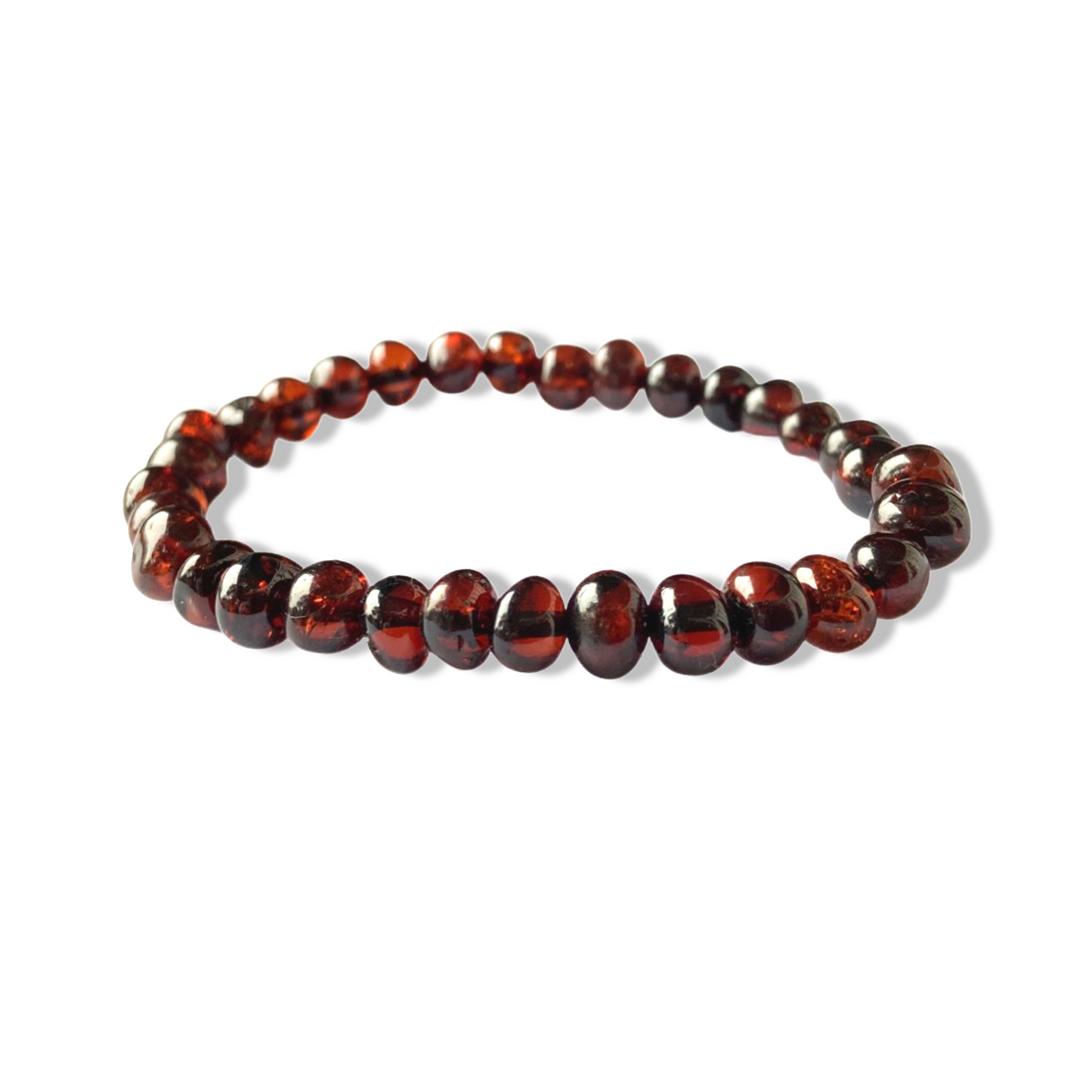 Bracelet femme en Ambre Noir perles 7/8mm - Ambracelet