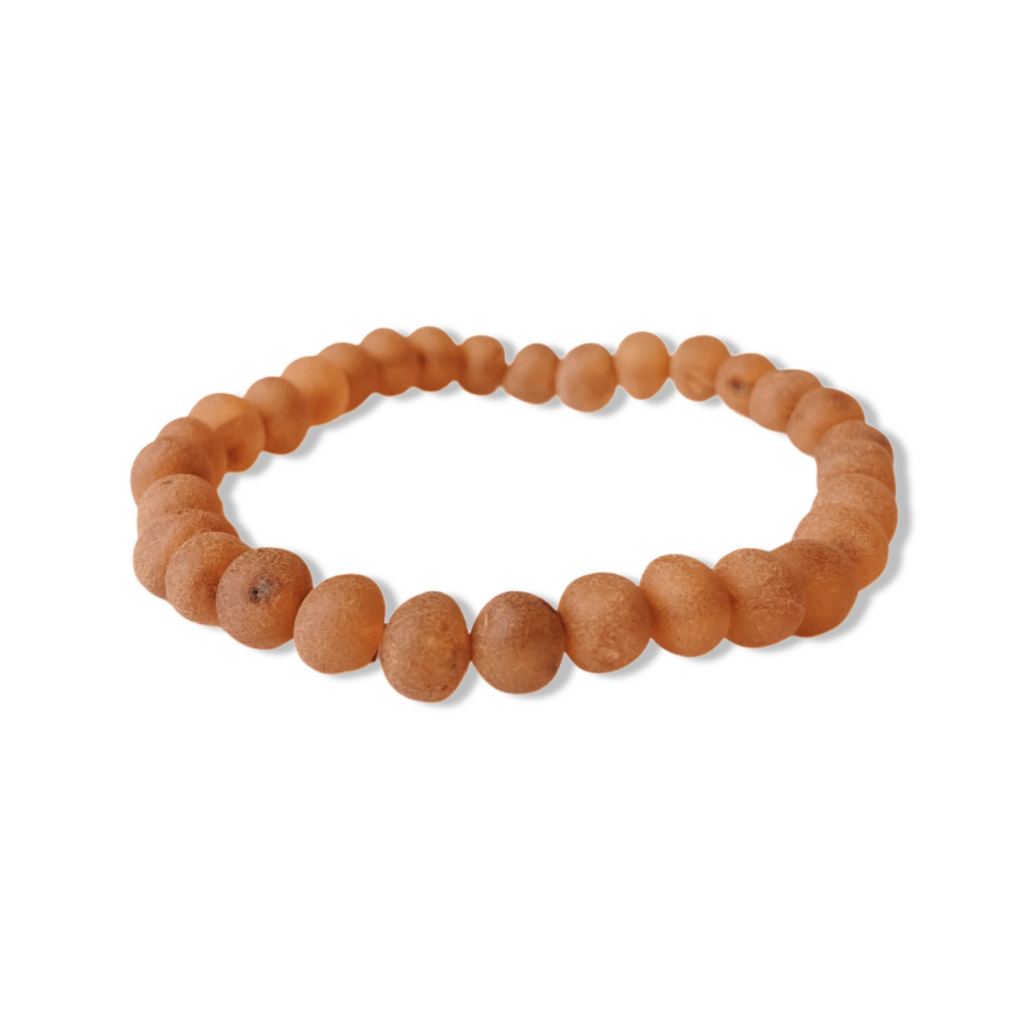 Bracelet Femme en Ambre Brut perles Mat Cognac 7/8mm - Ambracelet