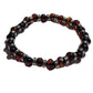 Bracelet en Ambre unisexe trendy perles noire 8mm